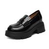 Inner Height Increase Thick-soled Small Leather Shoes Women's Spring and Autumn with Skirts Small Thick-soled Muffin Single Shoes