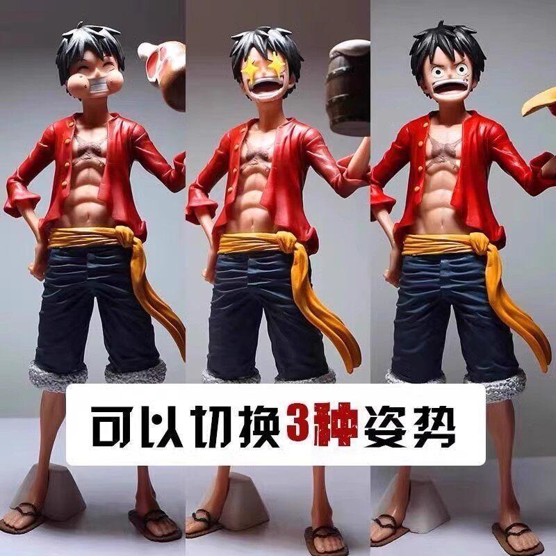 Anime Luffy One Piece Figure Anime Action Figures Collectible Model Q Version Funny Toys for Children Surprise Gift Decor