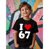 Kids 67 Themed Colorful Print TShirt Soft Cotton Fabric Breathable and Comfortable Ideal for Toddlers and Childrendf0366