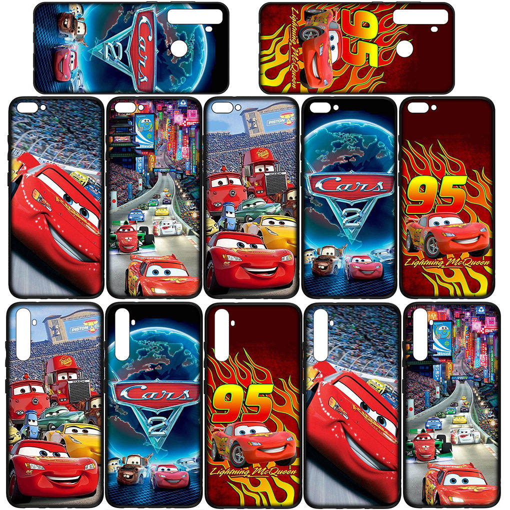 For Samsung Galaxy S24 S23 iPhone 16 15 14 Xiaomi Redmi Note 13 12 11 10 8 Plus 9 Pro Max X XR Phone Case Lovely Cars Lightning McQueen 95 OPPO Huawei