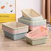 Großer rechteckiger Aufbewahrungskorb aus Kunststoff für den Kindergarten, verdickter Desktop-Snack-Organizer und Gemüsewaschschale