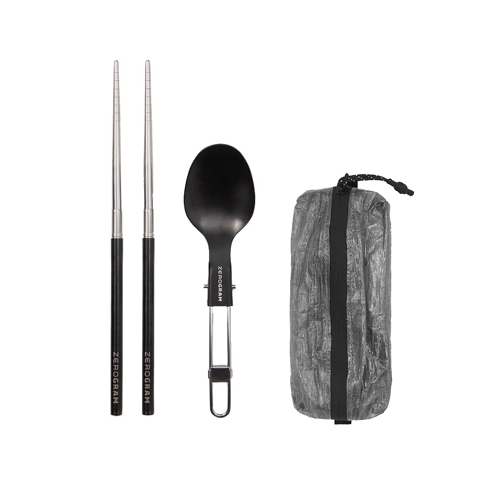 ZEROGRAM Bistro Cutlery Set with Dyneema® Pouch/Dyneema® Pouch Portable Chopsticks