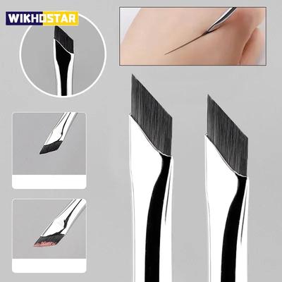 2Pc Karsyngirl Upgrade Blade Eyeliner Brush Ultra Thin Fine Angle Flat Eyebrow Brush Under The Eyes Place Precise Detail Brush