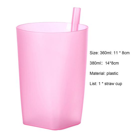 360ml/380ml halmkopp glatt kant Stor kapasitet Lekkasikker Barn Barn Spedbarn Baby Sip Cup Studenter