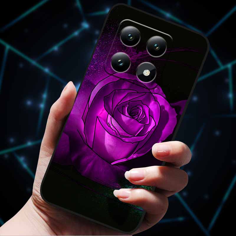 3D Flowers Emboss Fundas For Xiaomi 14T Pro 5G Case Soft Silicone Phone Cases for Xiaomi 14T 5G Back Covers Shell Mi 14T Pro Bag