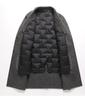 JINLUN Wool Long Business Coat with Down Warm and Men's Coat, Inner, Cold-Resistant Outerwear, Thick, Formal, Casual, Autumn/Winter