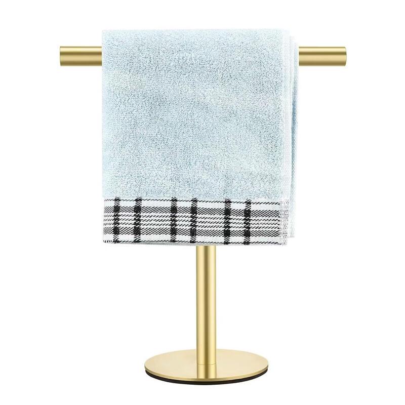 MDNG Brushed Gold Countertop Towel Rack