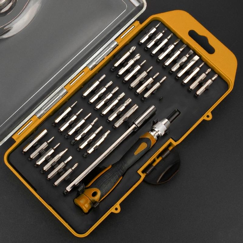MultiFunction Hand Tool Kit With Ratchet Wrenches Handle And Screwdriver Set For Repairs