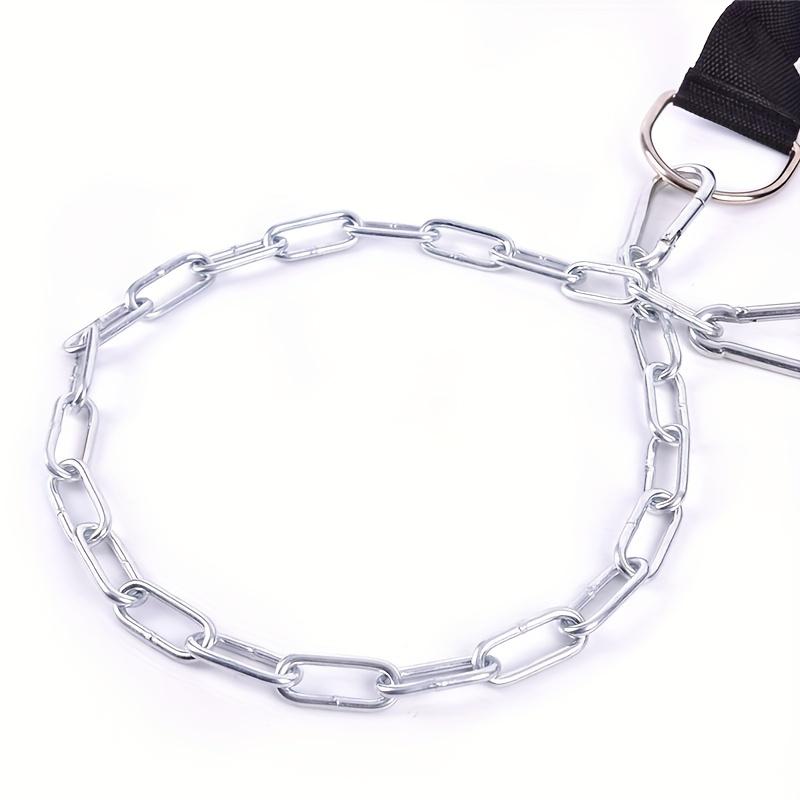 1pc Head and Neck Training Harness with Chain - Strengthen Neck and Chin Muscles with Weight Lifting Exerciser Straps