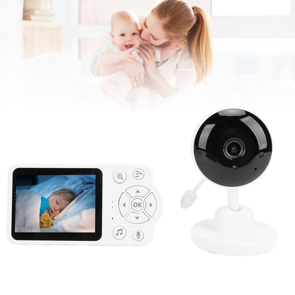 Indoor Security Camera Toddler Breathing Sound Detection 2.8 Inch LCD Display 2 Way Talk Pet Camera for Home