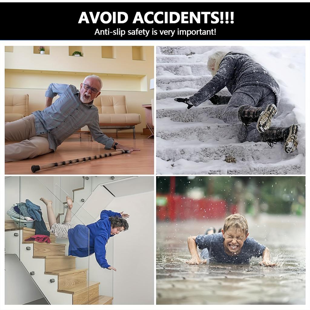 Heavy-Duty Black Waterproof PVC Anti-Slip Tape, 5cm X 5m, Suitable for Stairs, Boats, Steps, Skateboards, Indoor & Outdoor