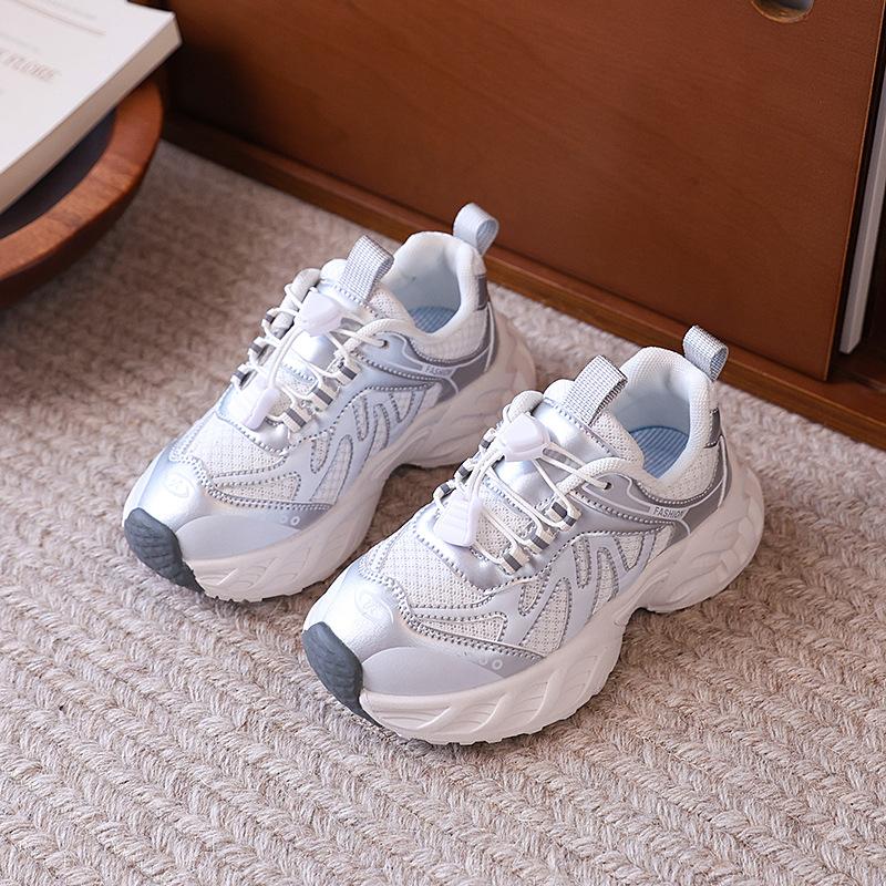 2025 summer new thin mesh fashion platform sports dad shoes women breathable, lightweight and versatile casual Forrest Gump shoes tide