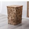 Wooden Trash Bin Living Room Chip Splicing Process Technology with Lid Paper Basket Decor Home Items