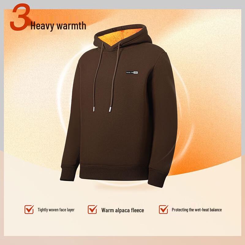 Baleno Men's Heavyweight Fleece Lined Hooded Sweatshirt