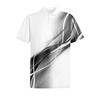 Men's Casual POLO Shirt with Geometric Pattern and Short Sleeves with Buttons