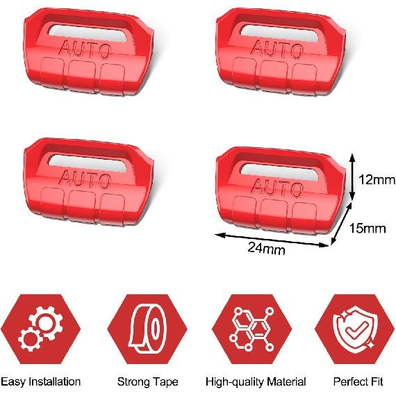 4PCS Upgraded Window Switch Button Cover Compatible with Jeep Wrangler JL JLU 2018-2025 and Gladiator JT     2024 2025 Wrangler 4xe Interior