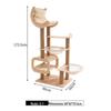 Solid Wood Cat Tree with Integrated Bed and Capsule Climber - Space-Saving Design for Small and Large Homes