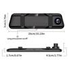 12.7 Inch Mirror Camera for Car Touch Screen Video Recorder Rearview Mirror Dash Cam Front and Rear Camera Mirror DVR Black Box