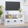 VidaXL TV Stand High Gloss White 100x35x50 Cm Engineered Wood 816290