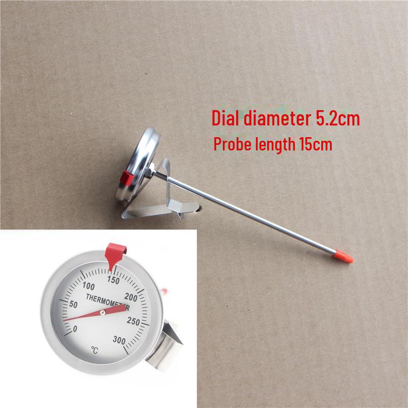 Stainless Steel High-Temp Deep Fryer & Candy Thermometer for Kitchen