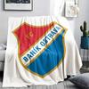 Coperta in Flanella Stampata Banik Ostrava FC, morbida coperta per camera da letto divano, lavabile, merchandising per tifosi di calcio, ottimo regalo.