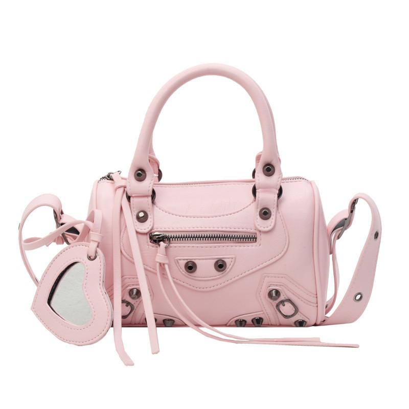 IELGY Сумка Boston в стиле Spice Girl премиум-класса с заклепками