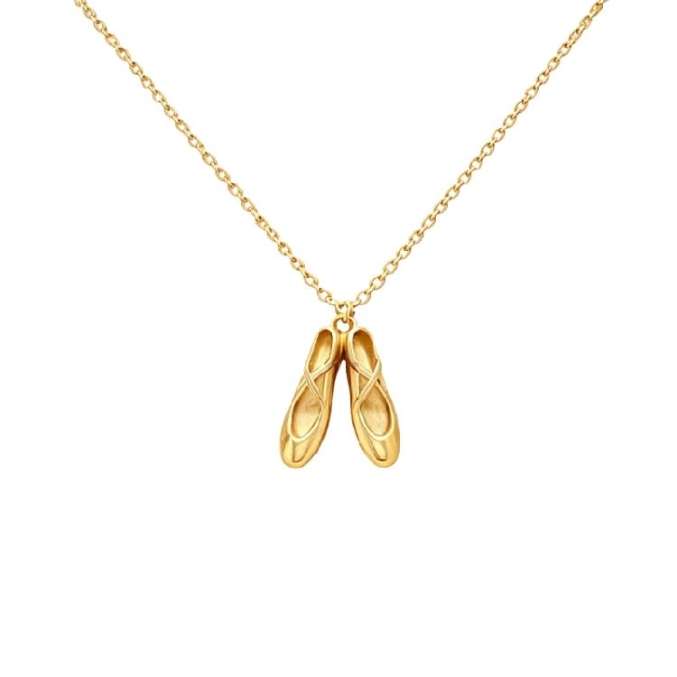 Pendant Necklace Great Gift for Dancers Cheerleaders Daughter Stainless Steel Lightweight Neckchain Jewelry