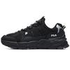 Heritage Stream Retro Fabric Synthetic Leather Low-Top Training Running Shoes Women Sneaker Black F12W144127FBK