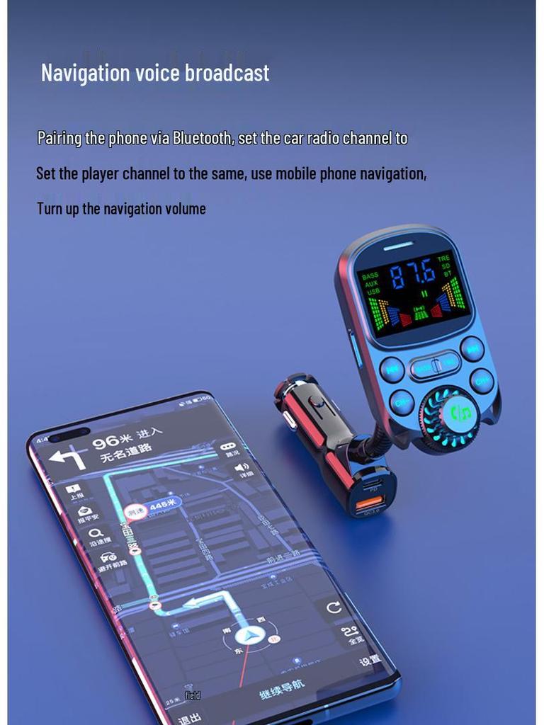 Bluetooth FM Transmitter Auto MP3 Player mit Dual USB Autoladegerät