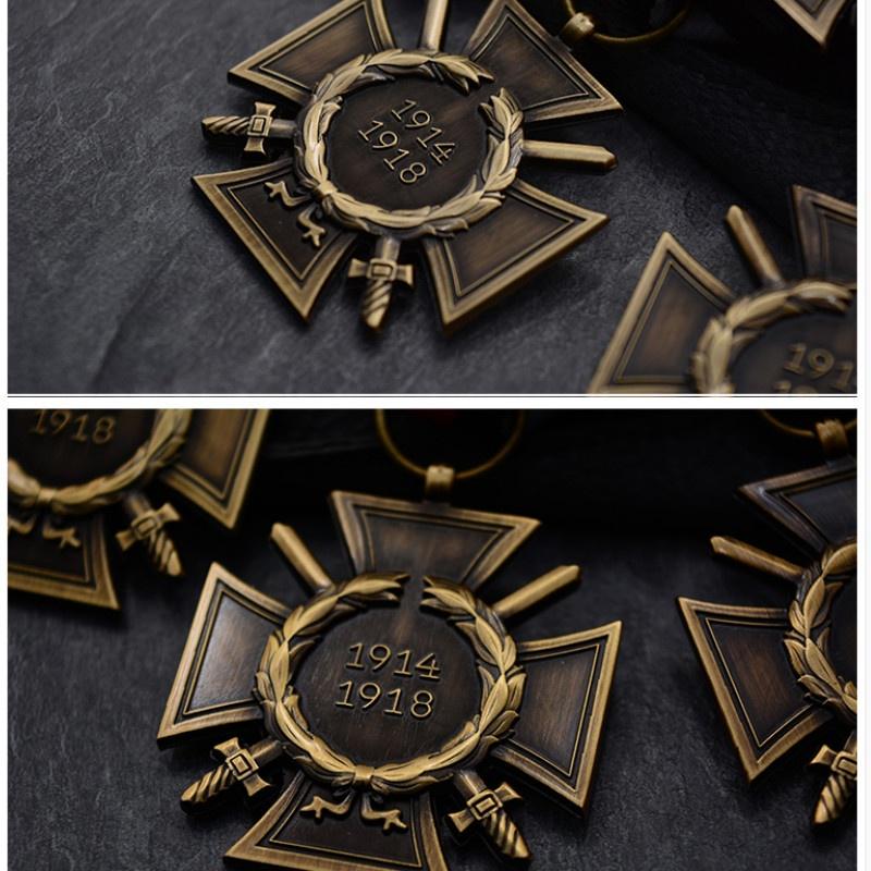 Réplica 1914-1918 Hindenburg Cruz Emblema Medalha Cópia Medalha Emblema Filme Adereços