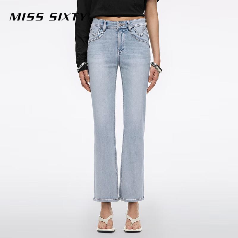 MISS SIXTY 2026 Summer Women s Acetate Lyocell Four-Way Stretch Cropped Flare Jeans 25