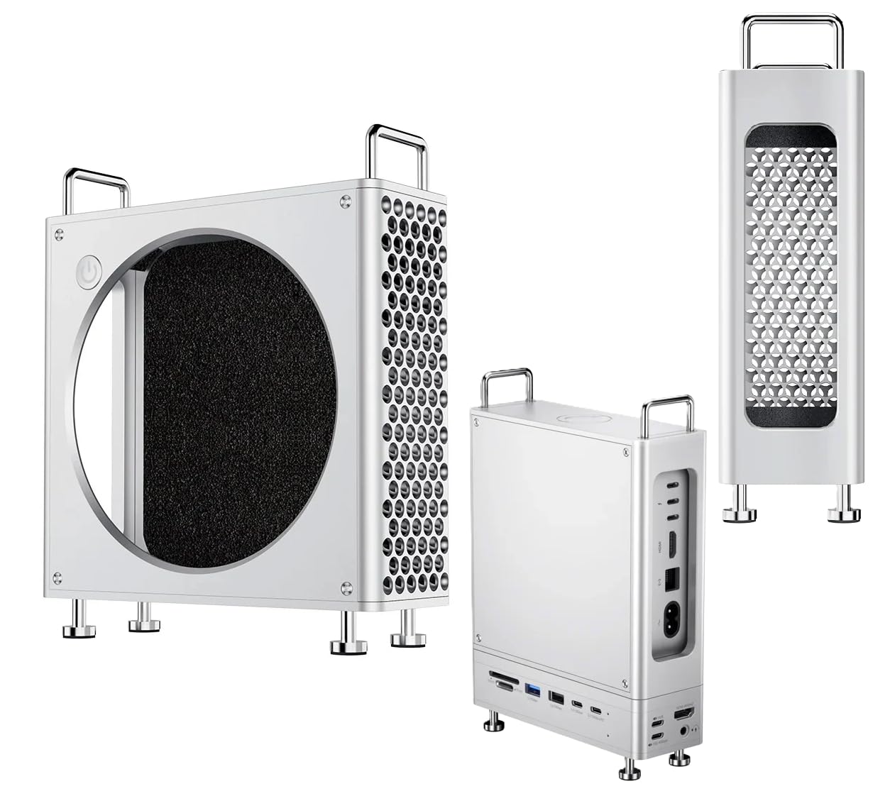 

Ulanzi QT01 Aluminum Alloy Case for Mac Vertical Computer Case with Protective and Dustproof Storage Aluminum Mini and Portable for Mac Mini Pro Mini,