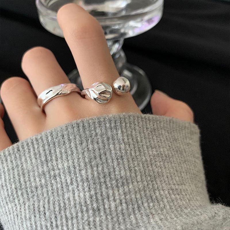Sterling 925 Trendy Silver Geometric Shape Ring For Women Suitable For Casual And Style Formal
