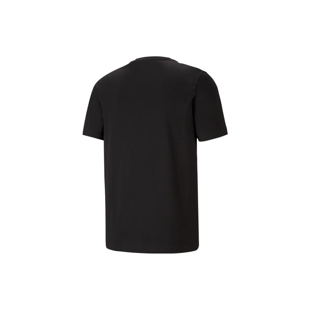 Puma Essentials Logo Casual Round Neck Short Sleeve T-Shirt Men Tops Black 586666-01