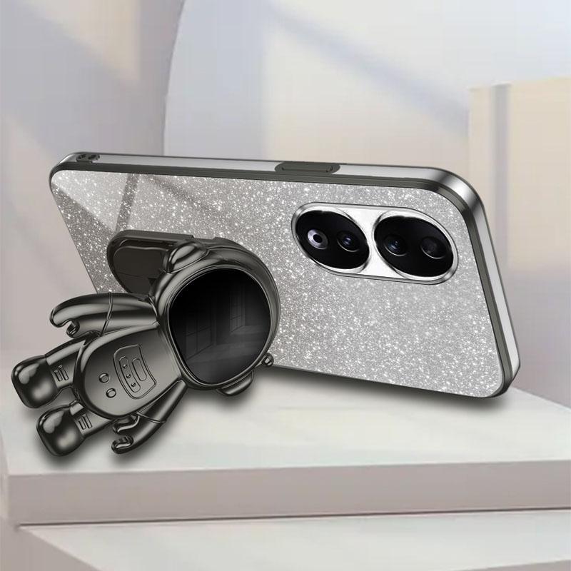 For Honor 90 Phone Shell PC+TPU Anti-scratch Phone Case with Astronaut Kickstand