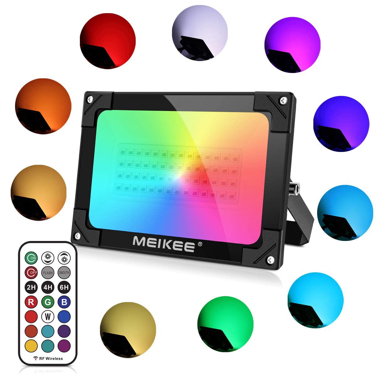 

Прожектор RGB MEIKEE, Атмосферный прожектор, Наружный цветной свет, Диммируемый, Декоративное освещение для Рождества, Свадеб, Баров, Отелей, Лаунжей,