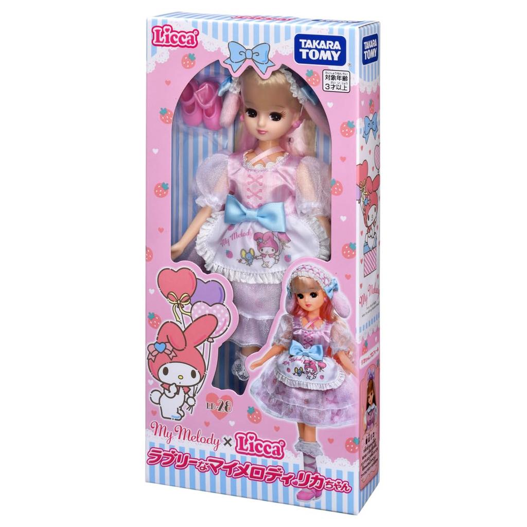 TAKARA TOMY Licca-chan Doll LD-28 Lovely My Melody Licca-chan Dress-Up Pretend Play Toy