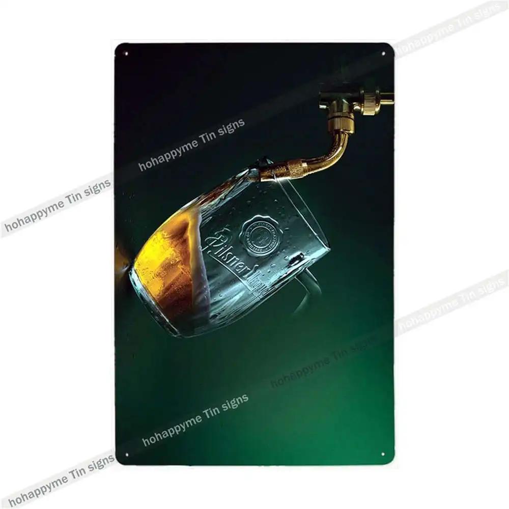 Pilsner Urquell Metal Wall Art Poster Belgium Beer Sign Vintage Bar Man Cave Club Tin Painting Decor Plaque Decoration 20x30cm