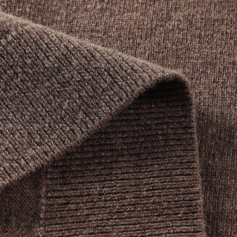 JOW Men's Winter Loose Pure Wool Half-High Neck Sweater