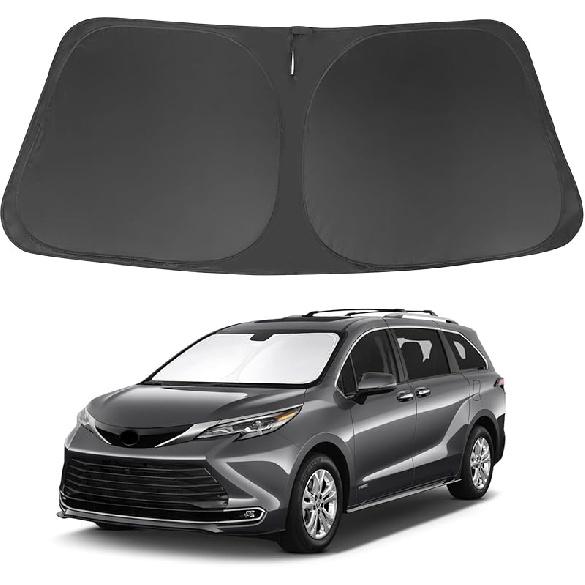 TINGLU Sun Shade For Tesla Model X Tesla X 2016-2024 2025 Accessories Windshield Sun Shade Window Shade UV Rays Protection Sun Visor Cover With