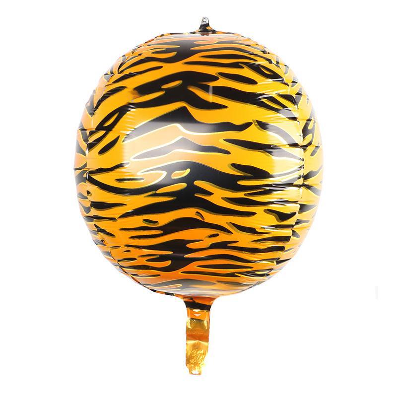 

22-Inch Three-Dimensional 4D Animal Pattern Aluminum Film Balloon, Leopard Pattern Tiger Pattern Snakeskin Pattern Birthday Party Decorative Balloon Tiger