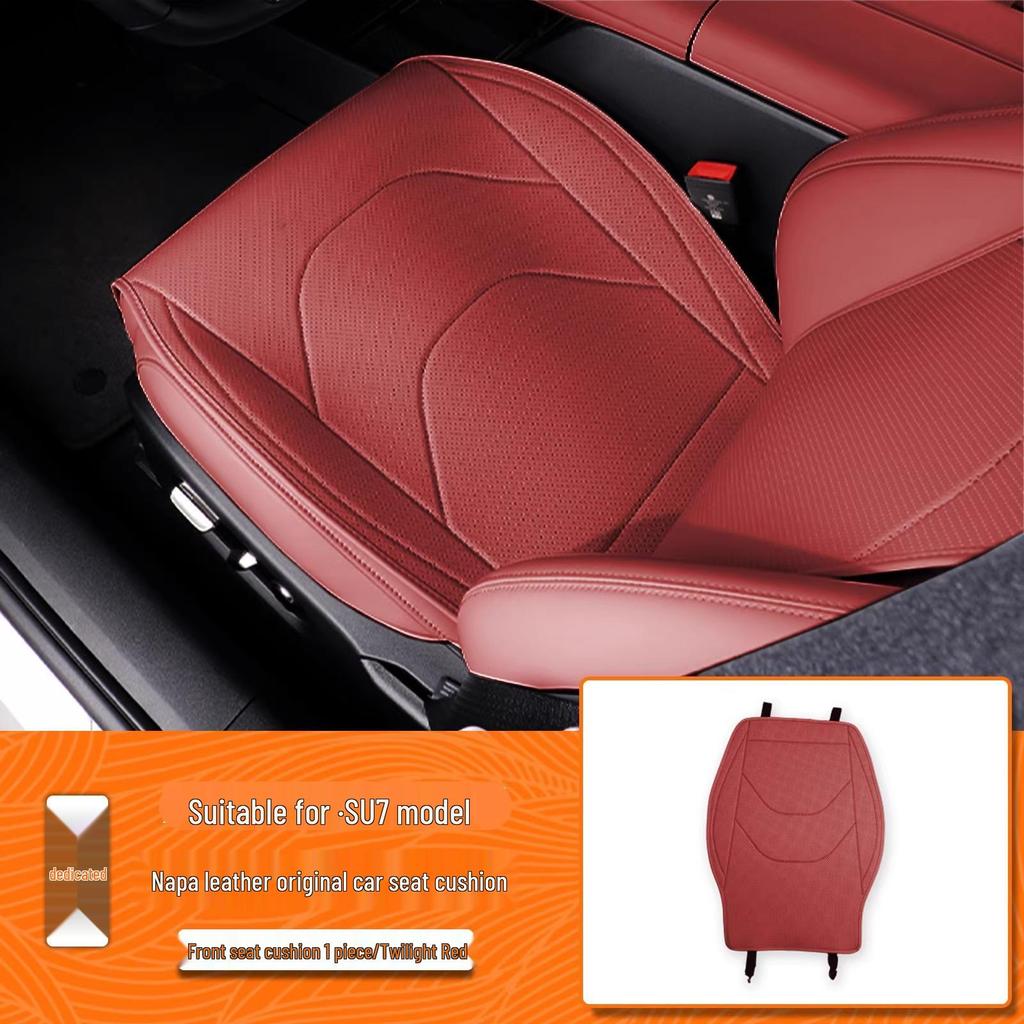 Four Seasons Universal Napa Leather Seat Cover for Xiaomi SU7 - Breathable Protective Cushion Accessory