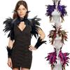 Gothic Style Feather Fake Collar Party Scarf Natural Feather Cape for Women and Men