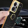 For Xiaomi Redmi Note 13 Pro+ 5G Case 6D Electroplating Ring Kickstand Anti-drop Cell Phone Cover