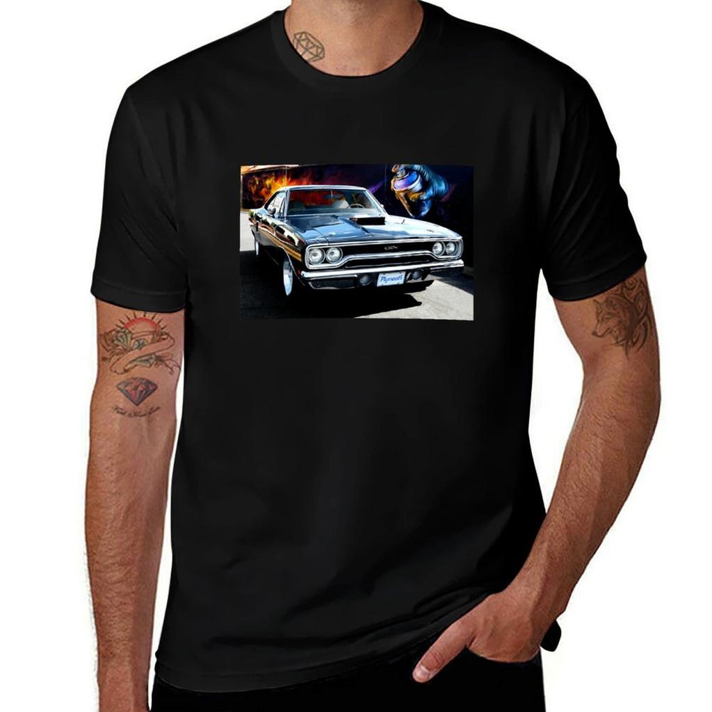 Plymouth Gtx 1970 Tshirt Nonshrink Basic Cotton Tshirt