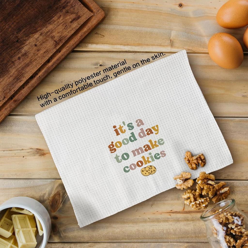 It's a Good Day to Make Cookies Kitchen Towels, Baking Towels, Gifts for Bakers, Tea Towels for Baking, Baking Gifts for Women Dish Towels Tea Towels