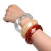 New Colorful Clear Irregular Round Acrylic Wide Bangle for Women Statement Resin Chunky Stackable Bracelets Couple Jewelry Gift