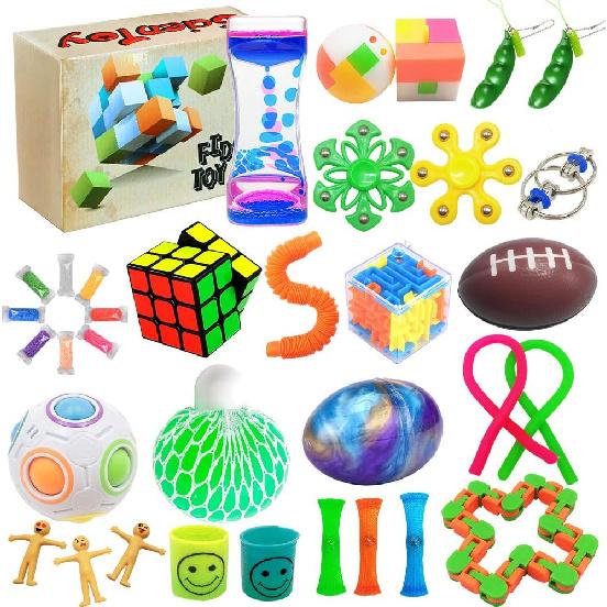 Набор сенсорных игрушек Scientoy Fidget Toy, 35 шт., для детей и взрослых с СДВГ, ОКР, аутизмом, для снятия стресса и тревожности, с движущимися элементами