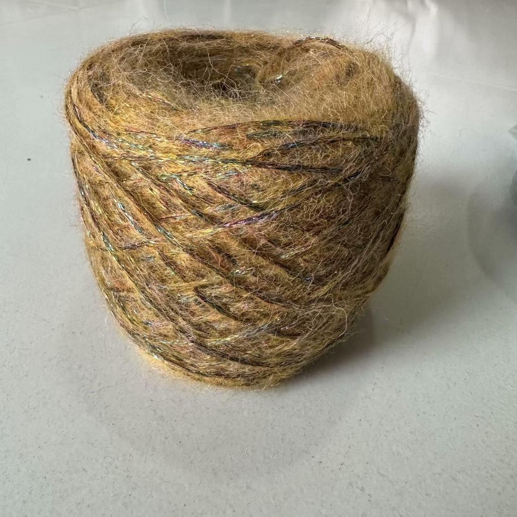 Blue Tear Spray Mohair Yarn: Gold-Thread Starry Sky Series for Chunky Knit Scarves