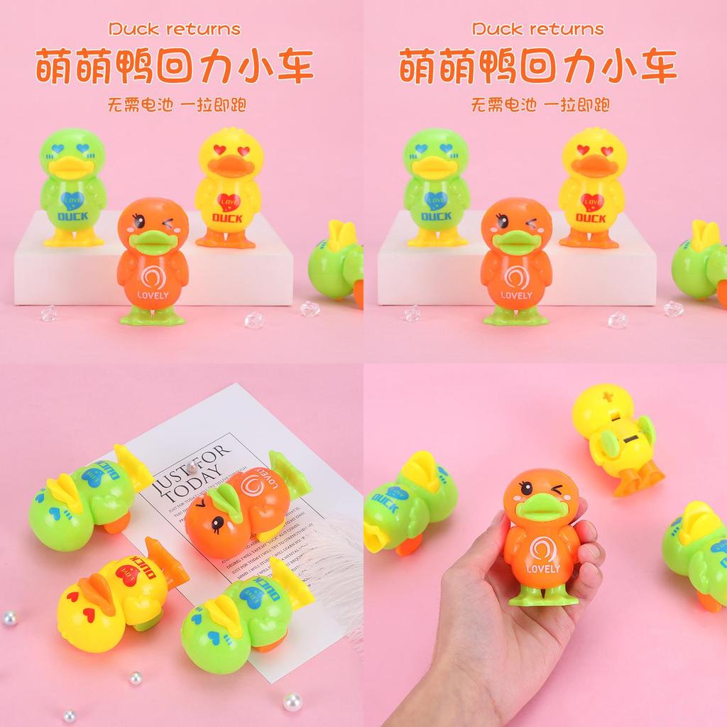 Plastic Mini Duck Toy Car With Rolly Function For Toddler Development And Interactive Play
